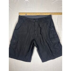 Burnside Mens 36 Solid Black Cargo Shorts Outdoor Hiking Gorpcore Fishing Casual